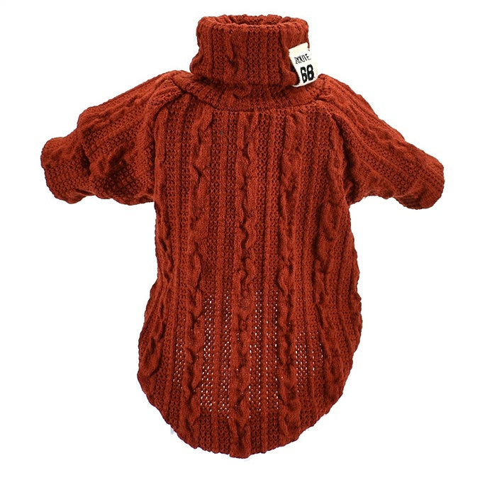 Dog Sweater Turtleneck – Warm Cotton Sweatshirt for Small and Medium Dogs - HamsterExpress