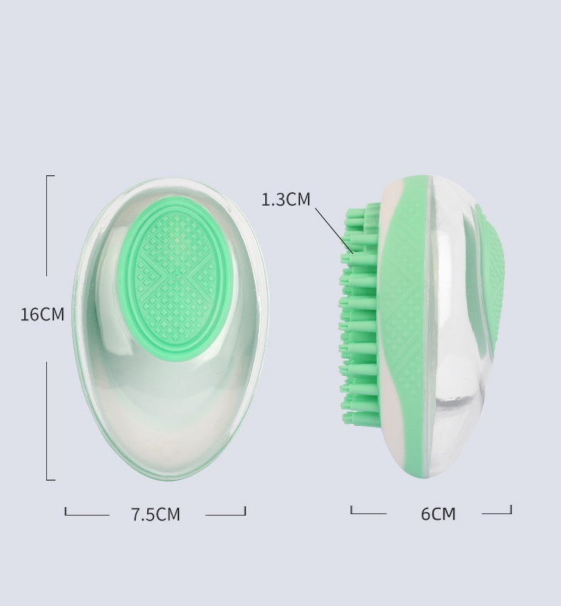 2-in-1 Pet Bath & Grooming Brush – Soft Silicone SPA Massage Comb - HamsterExpress