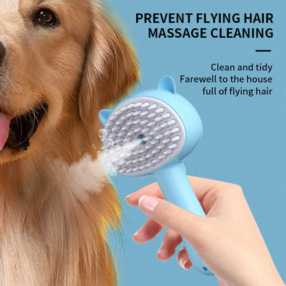 Hair Cleaning Brush with Mist – Multifunctional Self-Cleaning Grooming Tool for Pets - HamsterExpress