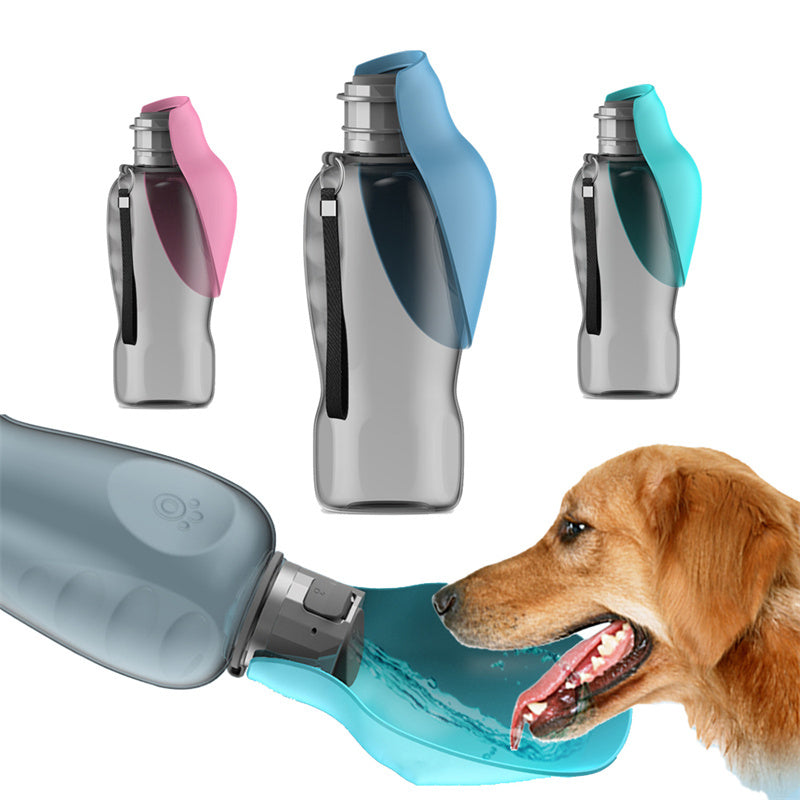 800ml Portable Dog Water Bottle – High Capacity, Leakproof, Foldable Drinking Bowl - HamsterExpress