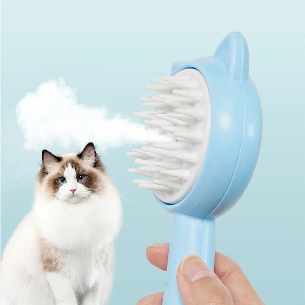 Hair Cleaning Brush with Mist – Multifunctional Self-Cleaning Grooming Tool for Pets - HamsterExpress