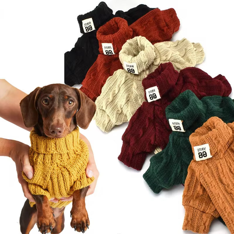 Dog Sweater Turtleneck – Warm Cotton Sweatshirt for Small and Medium Dogs - HamsterExpress