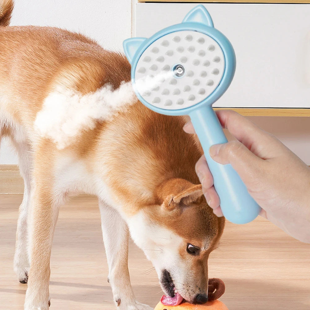 Hair Cleaning Brush with Mist – Multifunctional Self-Cleaning Grooming Tool for Pets - HamsterExpress