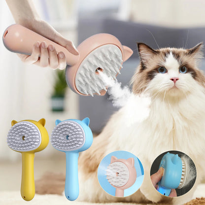 Hair Cleaning Brush with Mist – Multifunctional Self-Cleaning Grooming Tool for Pets - HamsterExpress