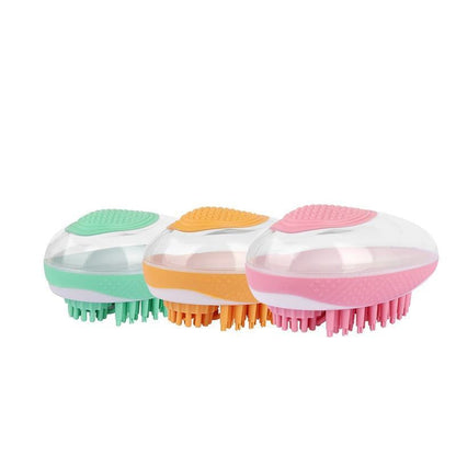 2-in-1 Pet Bath & Grooming Brush – Soft Silicone SPA Massage Comb - HamsterExpress